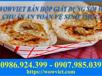 WOWVIET BÁN HỘP GIẤY ĐỰNG XÔI MANG ĐI CHUẨN ATVSTP