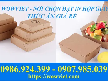 WOWVIET - NƠI CHỌN MẶT - ĐẶT IN HỘP GIẤY ĐỰNG THỨC ĂN GIÁ RẺ 