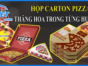  HỘP CARTON ĐỰNG BÁNH PIZZA 