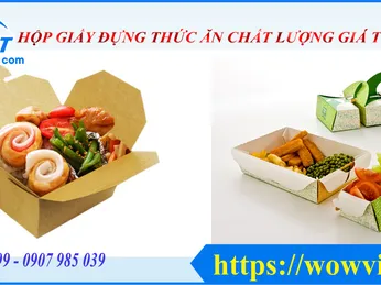 MUA HỘP GIẤY ĐỰNG THỨC ĂN CHẤT LƯỢNG GIÁ TỐT Ở ĐÂU