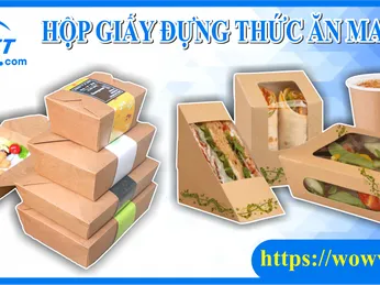 HỘP GIẤY ĐỰNG THỨC ĂN MANG ĐI - ĐỒNG HÀNH CÙNG STREET FOOD