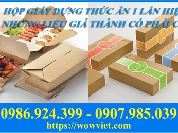 HỘP GIẤY ĐỰNG THỨC ĂN 1 LẦN HIỆU QUẢ NHƯNG LIỆU GIÁ THÀNH CÓ PHẢI CHĂNG?