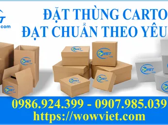 ĐẶT THÙNG CARTON ĐẠT CHUẨN THEO YÊU CẦU