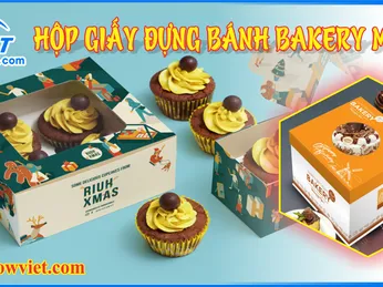 HỘP GIẤY ĐỰNG BÁNH BAKERY MANG ĐI - SỰ NGỌT NGÀO TUÔN TRÀO CẢM HỨNG