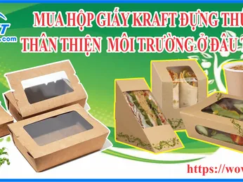 MUA HỘP GIẤY KRAFT ĐỰNG THỨC ĂN THÂN THIỆN MÔI TRƯỜNG Ở ĐÂU TẠI TP.HCM 