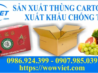 SẢN XUẤT THÙNG CARTON XUẤT KHẨU CHỐNG THẤM	