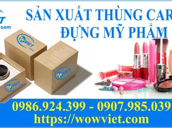 SẢN XUẤT THÙNG GIẤY CARTON ĐỰNG MỸ PHẨM