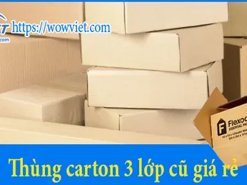 Thùng carton 3 lớp cũ giá rẻ