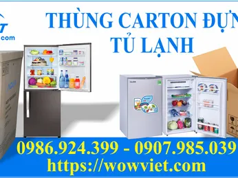 THÙNG CARTON ĐỰNG TỦ LẠNH ĐẠT CHUẨN - ĐẢM BẢO CHẤT LƯỢNG