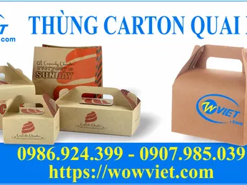 THÙNG CARTON QUAI XÁCH THIẾT KẾ MỚI