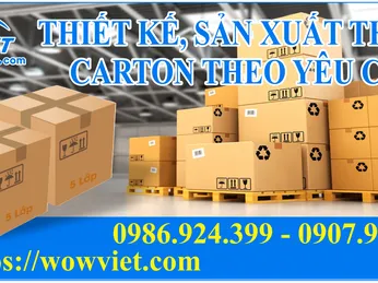 NHẬN THIẾT KẾ, SẢN XUẤT THÙNG CARTON THEO YÊU CẦU