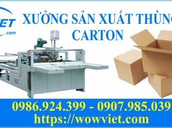 XƯỞNG THIẾT KẾ - SẢN XUẤT THÙNG CARTON THEO YÊU CẦU