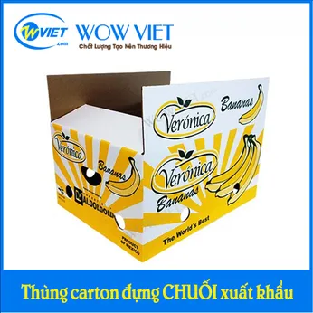 Thùng carton đựng chuối xuất khẩu