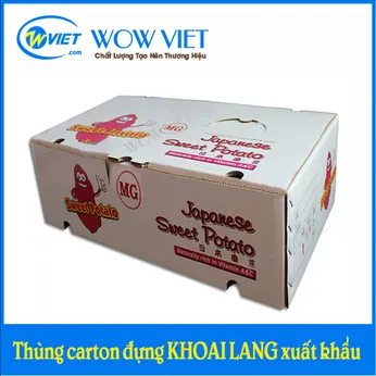 Thùng carton đựng khoai lang xuất khẩu