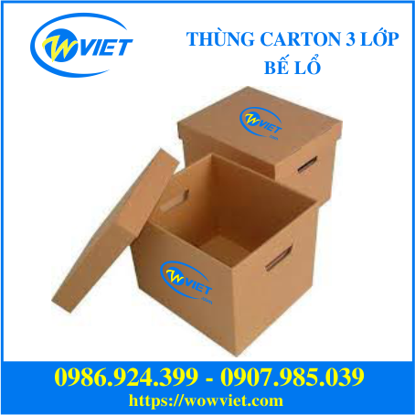 thùng carton 3 lớp bế lổ wowviet thùng carton 3 lớp bế lổ wowviet