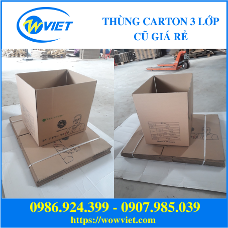 thùng carton 3 lớp cũ giá rẻ wowviet thùng carton 3 lớp cũ giá rẻ wowviet
