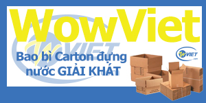 Thùng Carton chứa nước giải khát của WowViet Thùng Carton chứa nước giải khát của WowViet