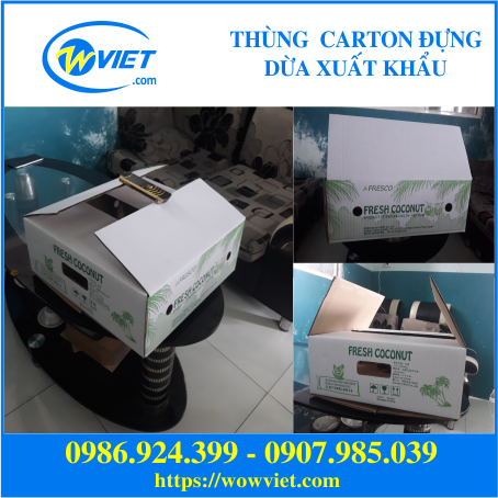 thùng carton đựng dừa xuất khẩu wowviet thùng carton đựng dừa xuất khẩu wowviet