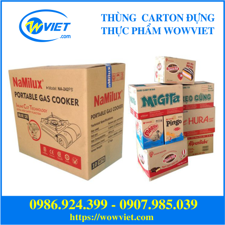 thùng carton đựng thực phẩm wowviet thùng carton đựng thực phẩm wowviet