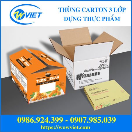thùng carton 3 lớp đựng thực phẩm wowviet thùng carton 3 lớp đựng thực phẩm wowviet