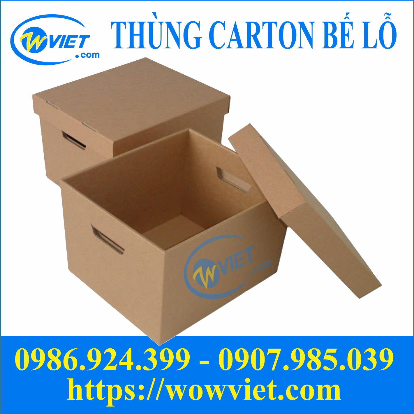 thùng carton bế lỗ