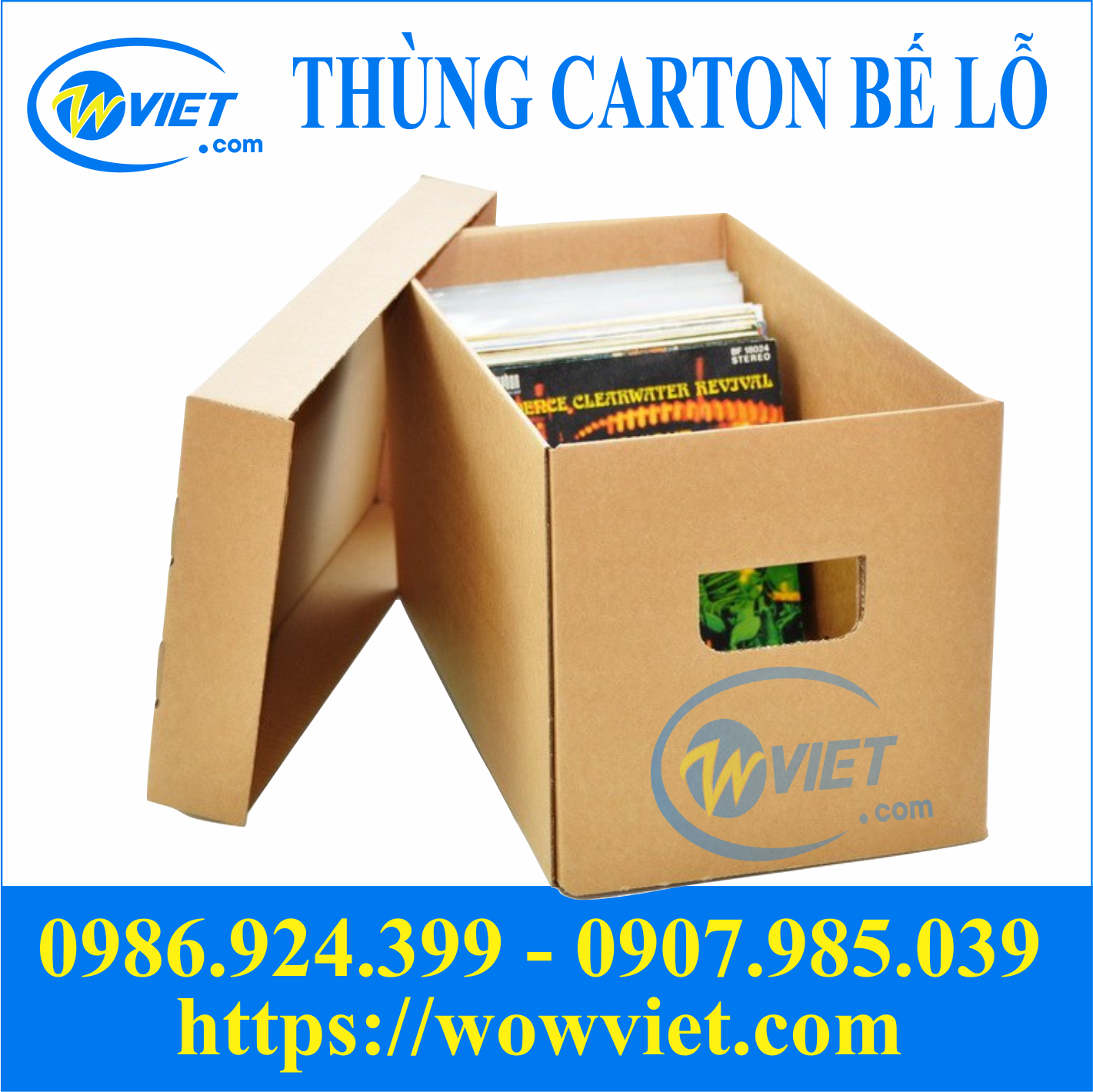 thùng carton bế lỗ