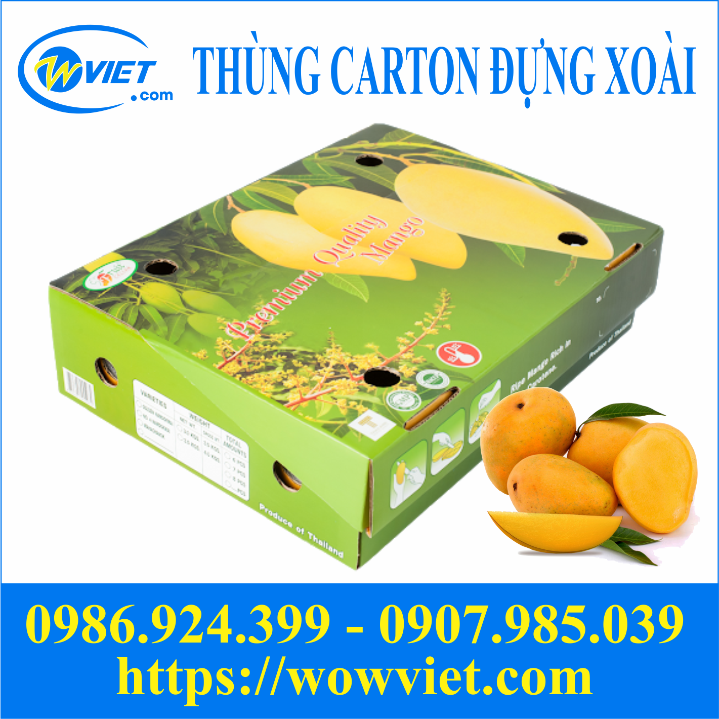 thùng carton đựng nông sản