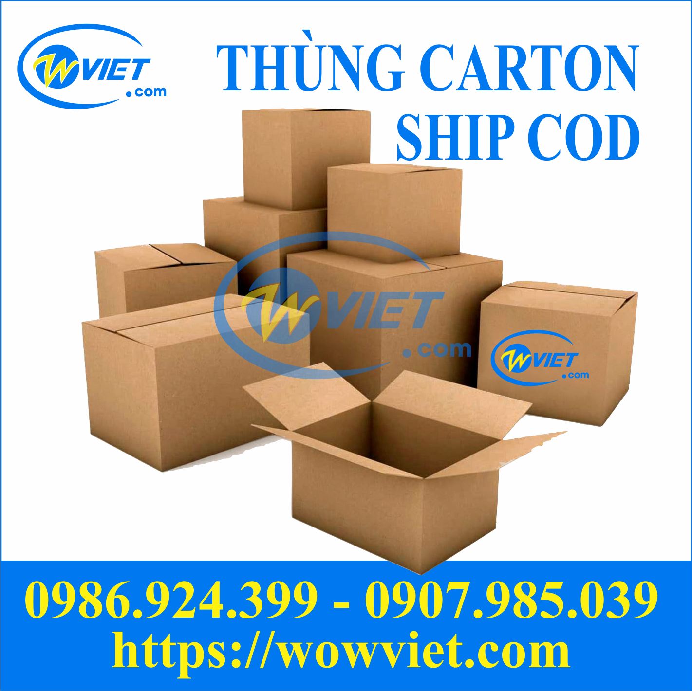 thùng carton shop cod