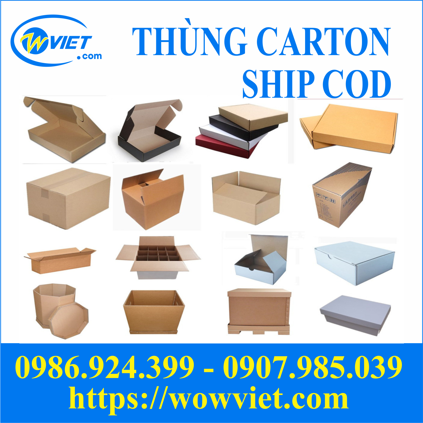 thùng carton ship cod