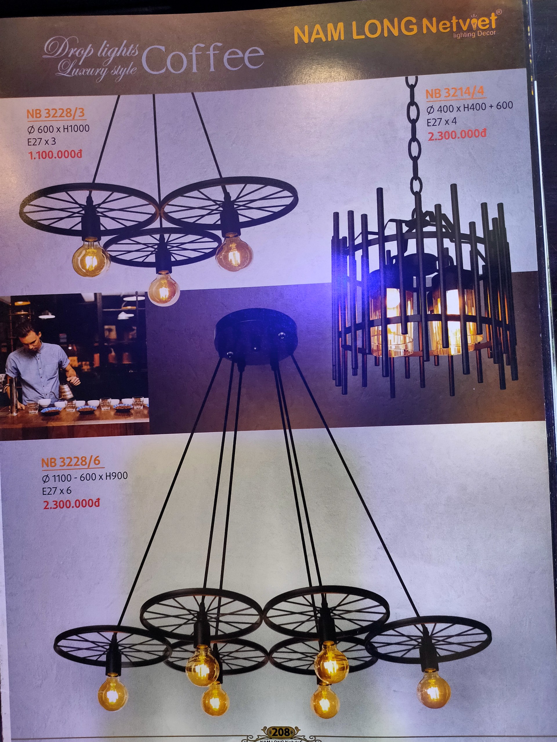 Những mẫu đèn trang trí phù hợp với không gian Cafe