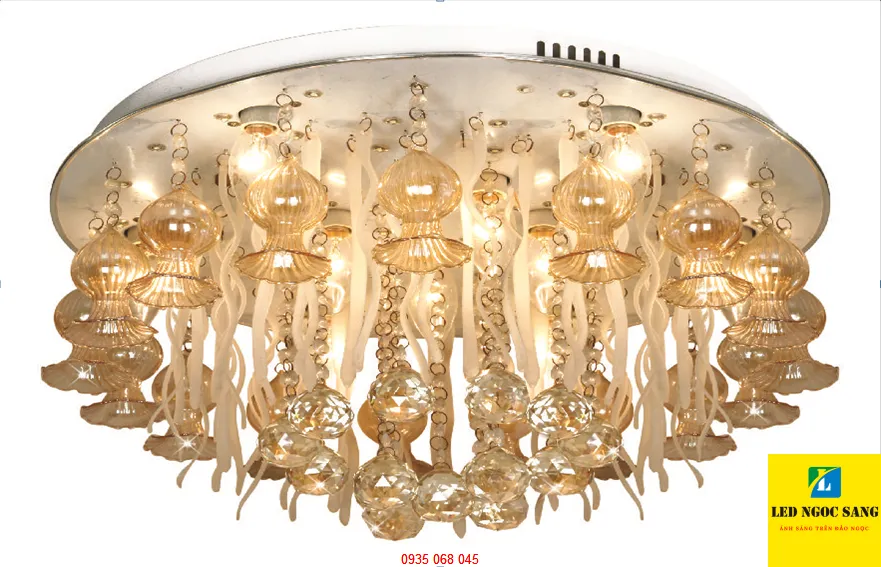 Đèn chùm HE 8601 phú quốc, đèn trang trí trần nhà phú quốc