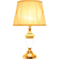 ĐÈN BÀN CHỤP VẢI THÂN THỦY TINH 8776