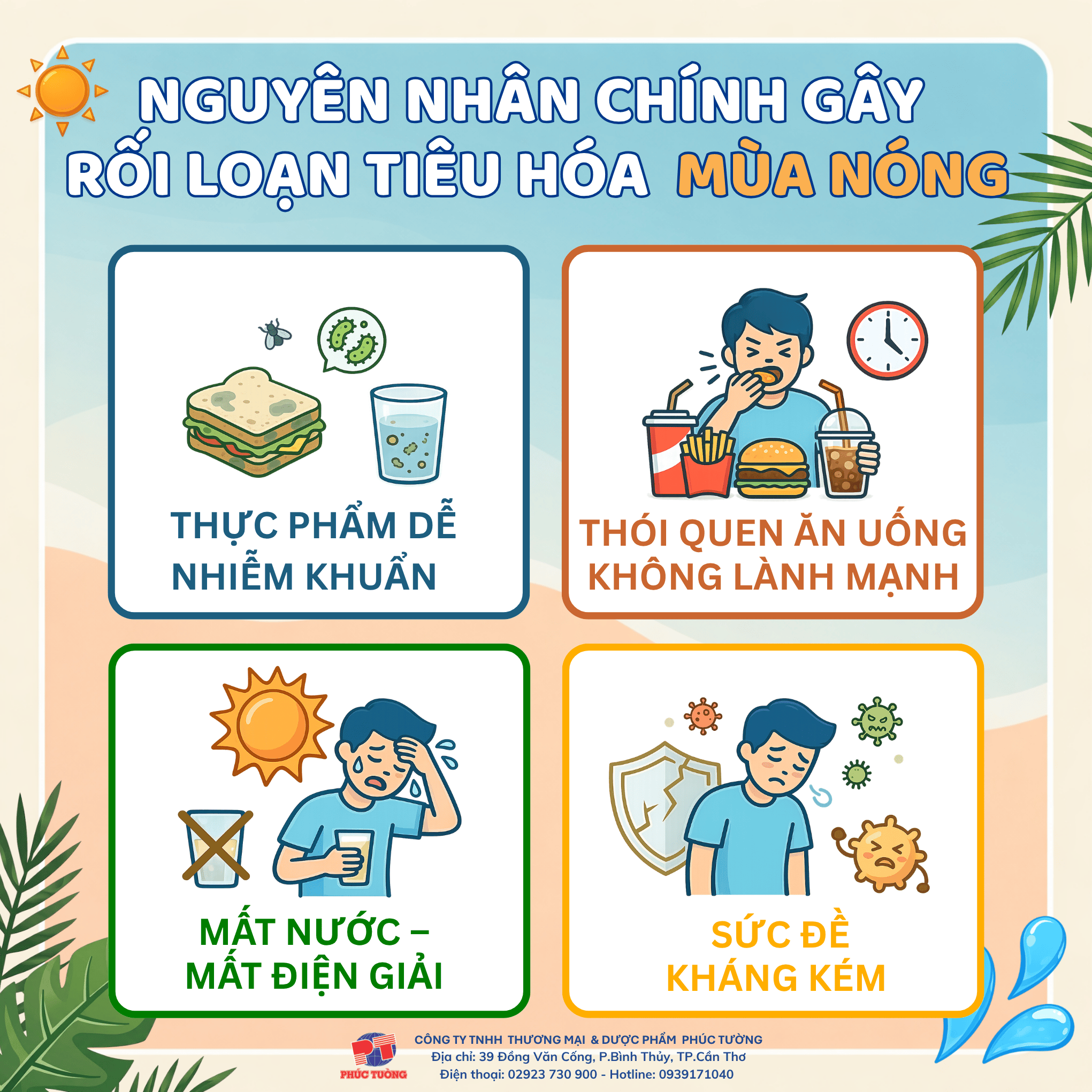 Nguyên nhân chính gây rối loạn tiêu hóa mùa nóng Nguyên nhân chính gây rối loạn tiêu hóa mùa nóng