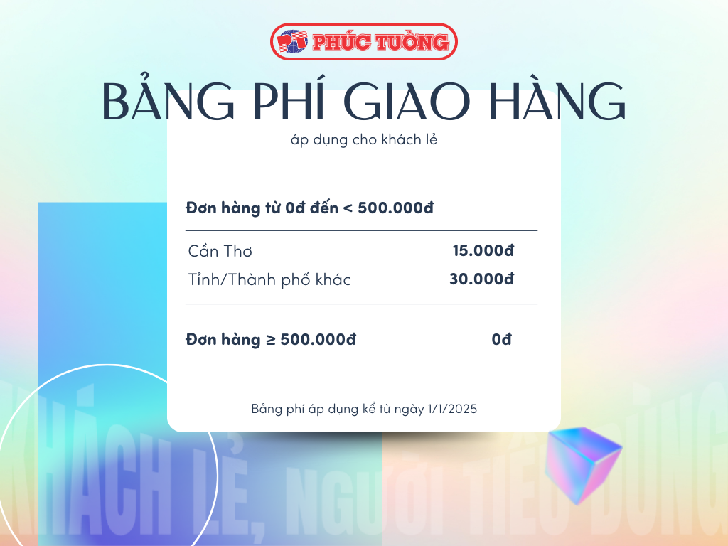 Bảng phí giao hàng áp dụng cho khách lẻ Bảng phí giao hàng áp dụng cho khách lẻ