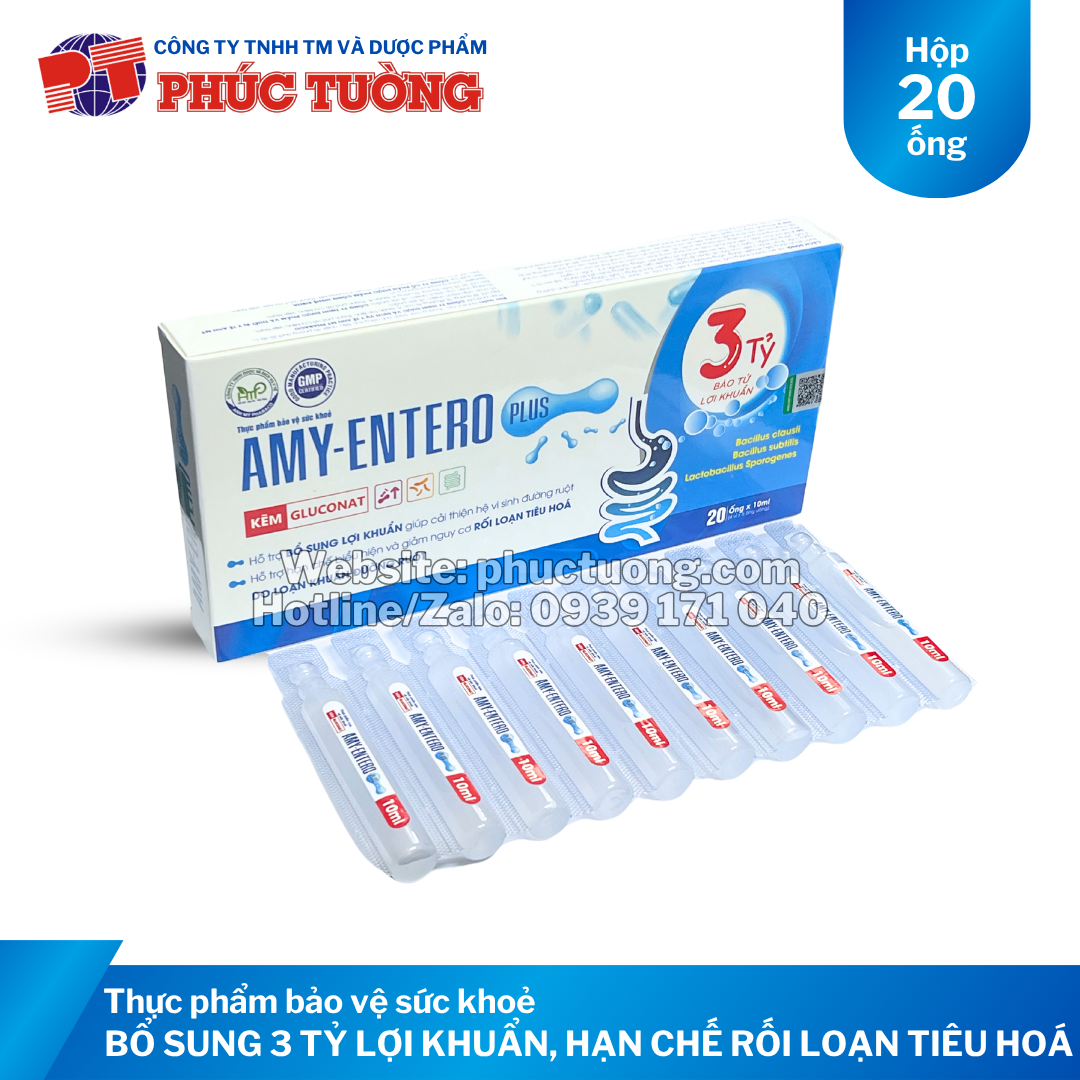 Amy-Entero Plus (New) bổ sung ba tỷ lợi khuẩn, hỗ trợ hạn chế rối loạn tiêu hóa Amy-Entero Plus (New) bổ sung ba tỷ lợi khuẩn, hỗ trợ hạn chế rối loạn tiêu hóa