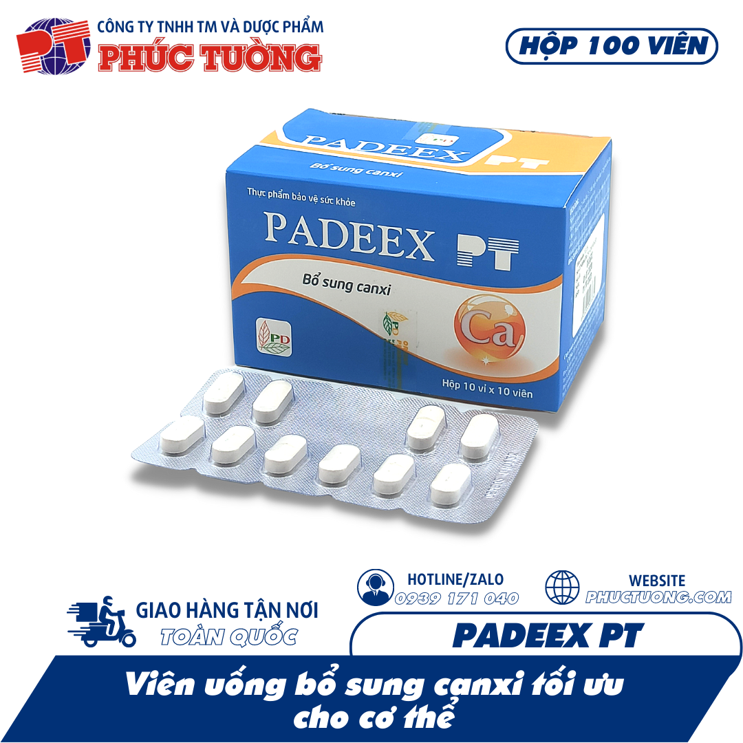 PADEEX PT  - Bổ sung canxi tối ưu cho cơ thể