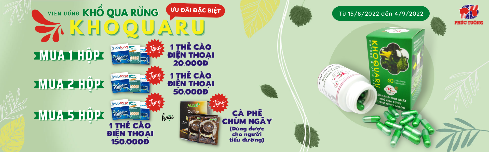 Ưu đãi đặc biệt Viên uống hỗ trợ đường huyết, ổn định huyết áp Khoquaru Ưu đãi đặc biệt Viên uống hỗ trợ đường huyết, ổn định huyết áp Khoquaru
