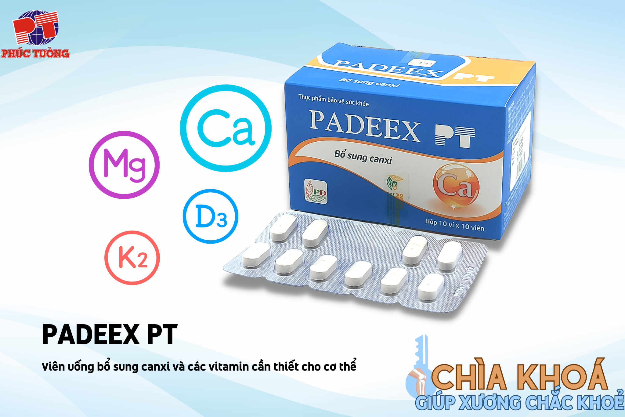 Viên uống bổ sung canxi cho cơ thể Padeex PT Viên uống bổ sung canxi cho cơ thể Padeex PT