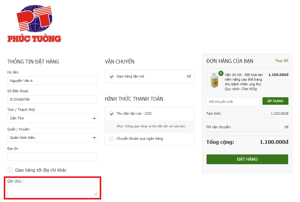 Ghi chú xuất hoá đơn VAT Ghi chú xuất hoá đơn VAT