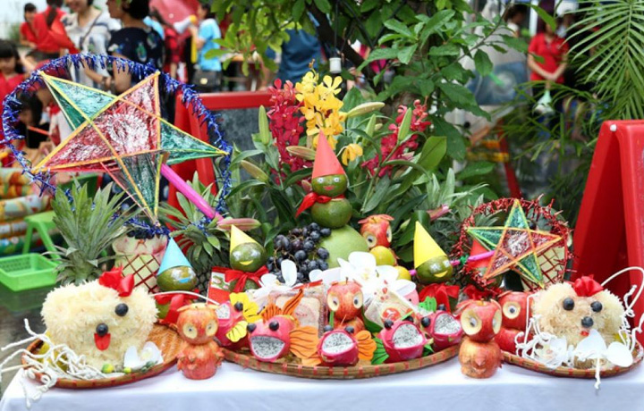 Mâm ngũ quả ngày trung thu Mâm ngũ quả ngày trung thu