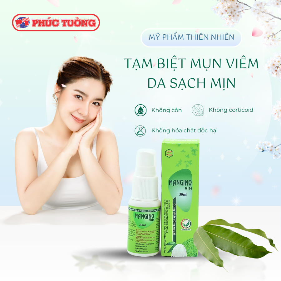 Mangino Vim 30ml – Dung dịch vệ sinh ngoài da chiết xuất từ lá xoài thiên nhiên Mangino Vim 30ml – Dung dịch vệ sinh ngoài da chiết xuất từ lá xoài thiên nhiên