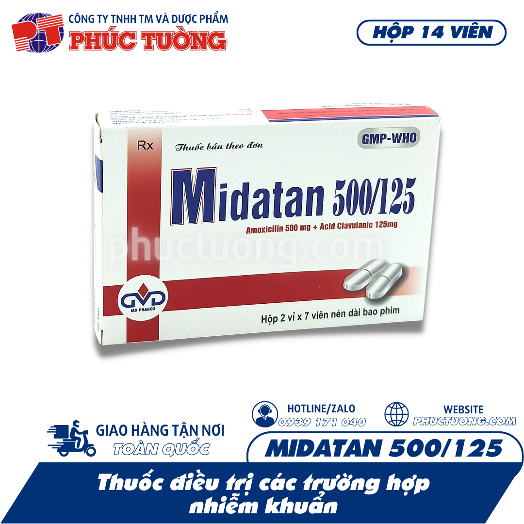 MIDATAN 500 125 I U Tr Nhi M Khu N   Midatan 500 125 