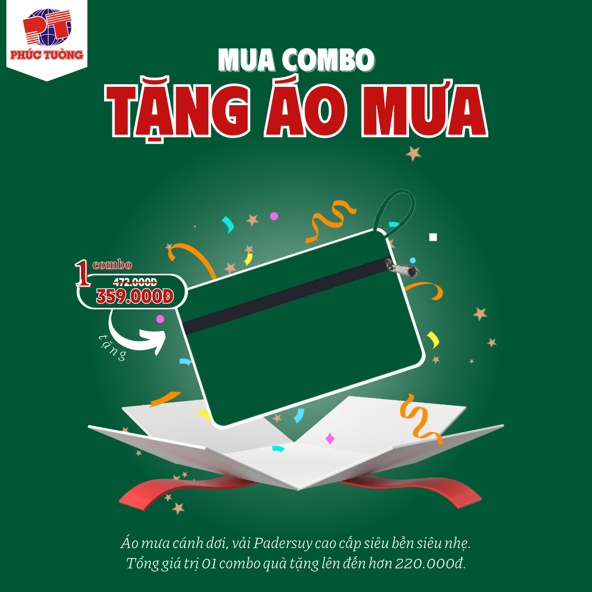 Mua combo tăng cường sức khoẻ, phòng cúm tặng áo mưa Mua combo tăng cường sức khoẻ, phòng cúm tặng áo mưa