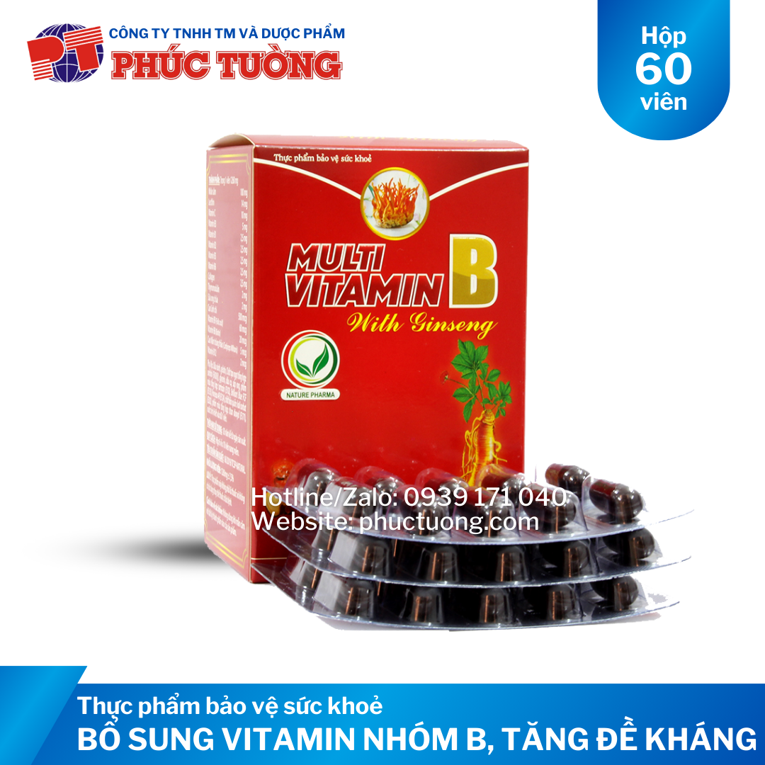 Multi Vitamin B Ginseng - Bổ sung dinh dưỡng, tăng đề kháng Multi Vitamin B Ginseng - Bổ sung dinh dưỡng, tăng đề kháng