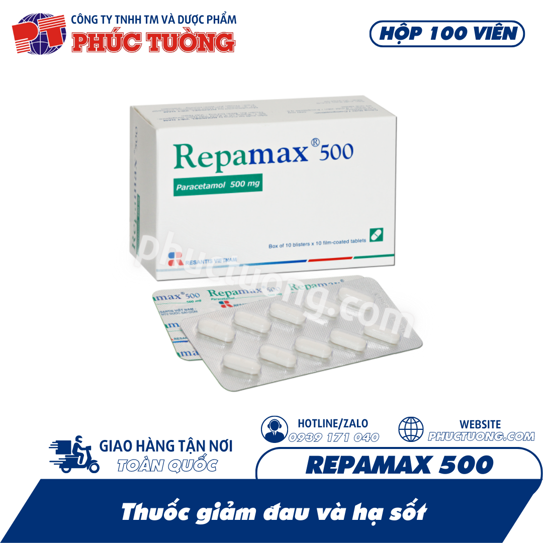 REPAMAX 500 - Paracetamol 500mg REPAMAX 500 - Paracetamol 500mg