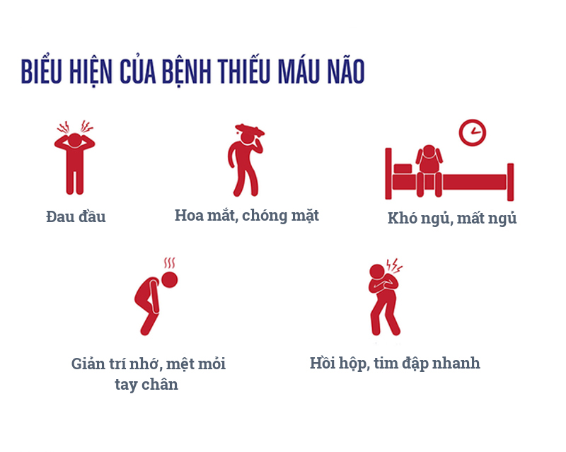 Biểu hiện của bệnh thiếu máu não Biểu hiện của bệnh thiếu máu não