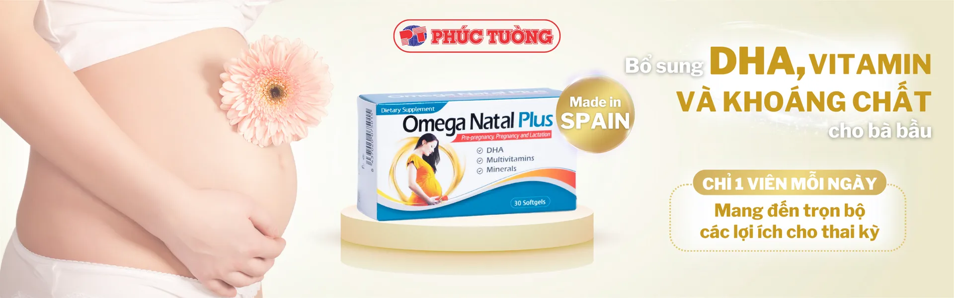 Omega Natal Plus bổ sung DHA, vitamin và khoáng chất cho bà bầu