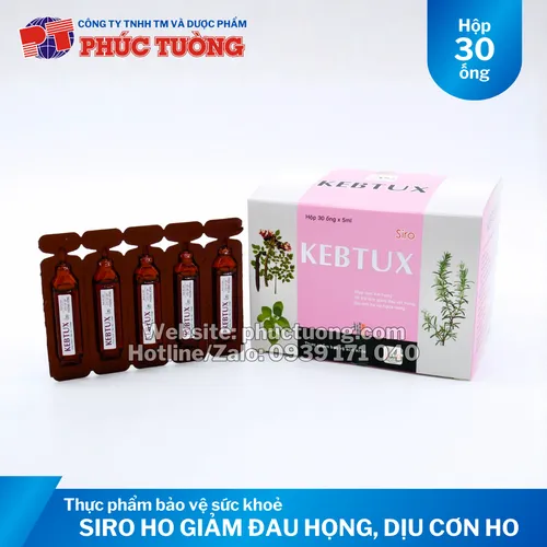 Siro ho Kebtux làm ấm họng, giảm triệu chứng ho
