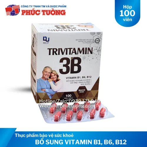 Trivitamin 3B bổ sung vitamin B1, B6, B12 tăng cường sức khoẻ