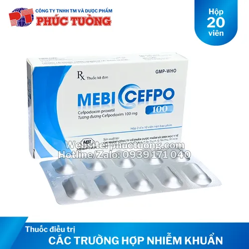 Mebicefpo 100 điều trị các trường hợp nhiễm khuẩn